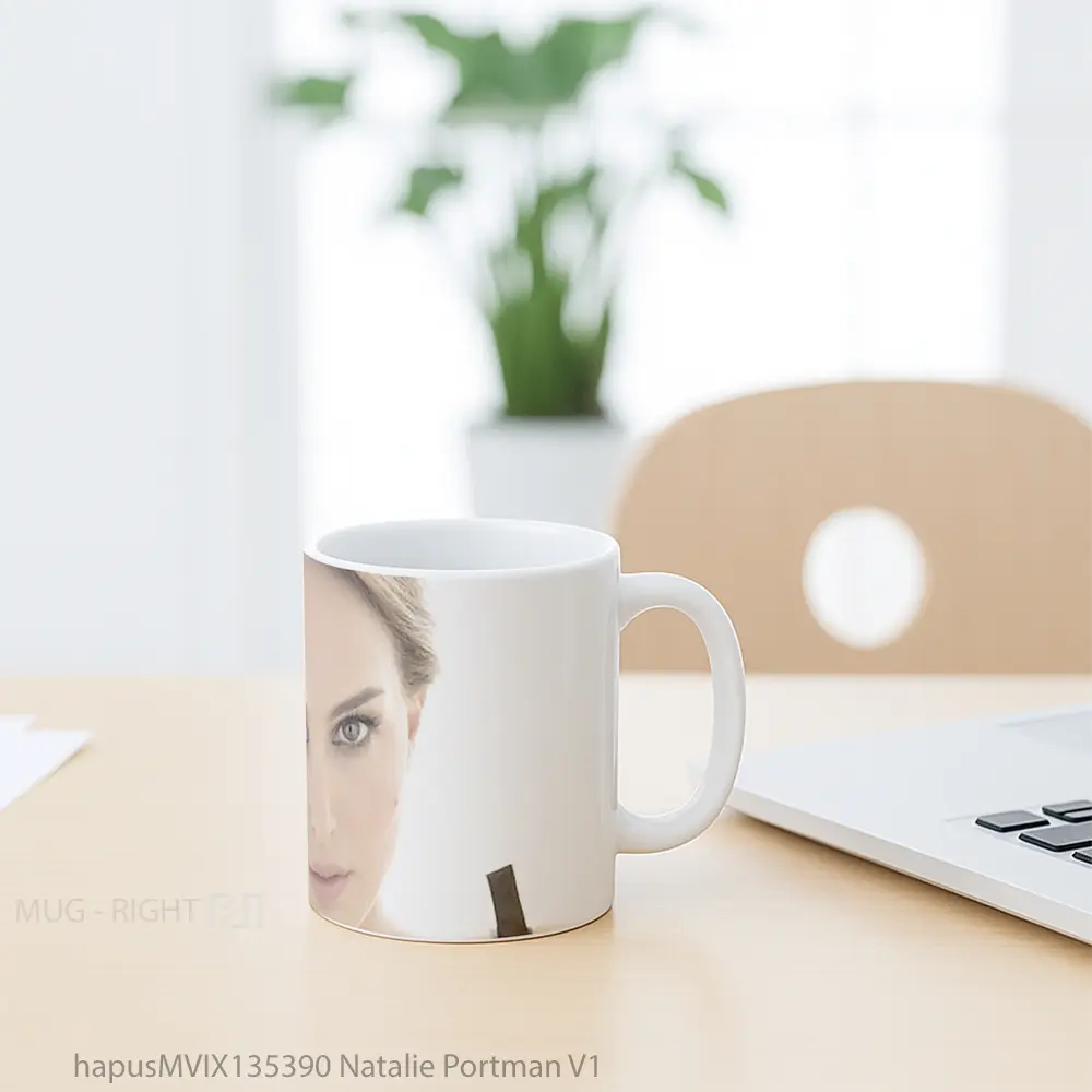 Mug Natalie Portman V1 Gelas Selebriti - All-side / Desain