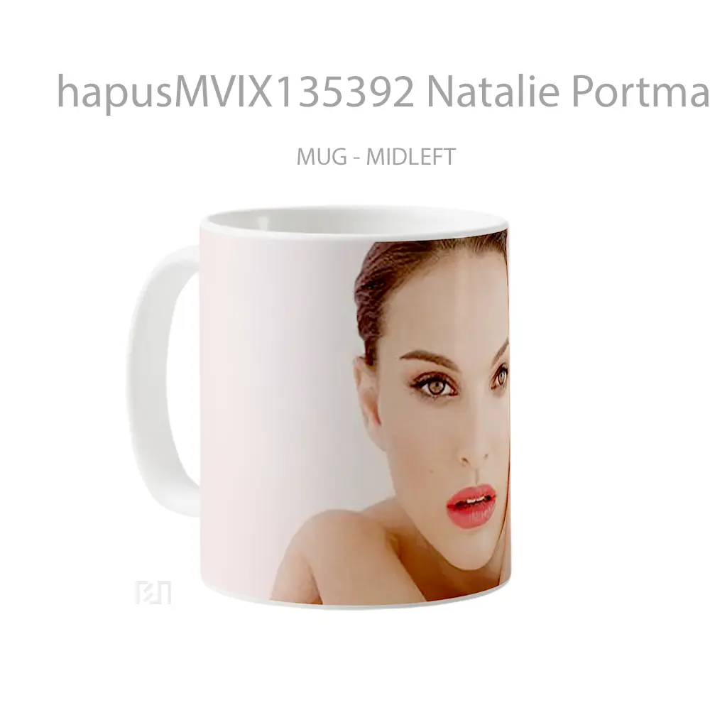 Mug Natalie Portman V3 Gelas Selebriti - All-side / Desain