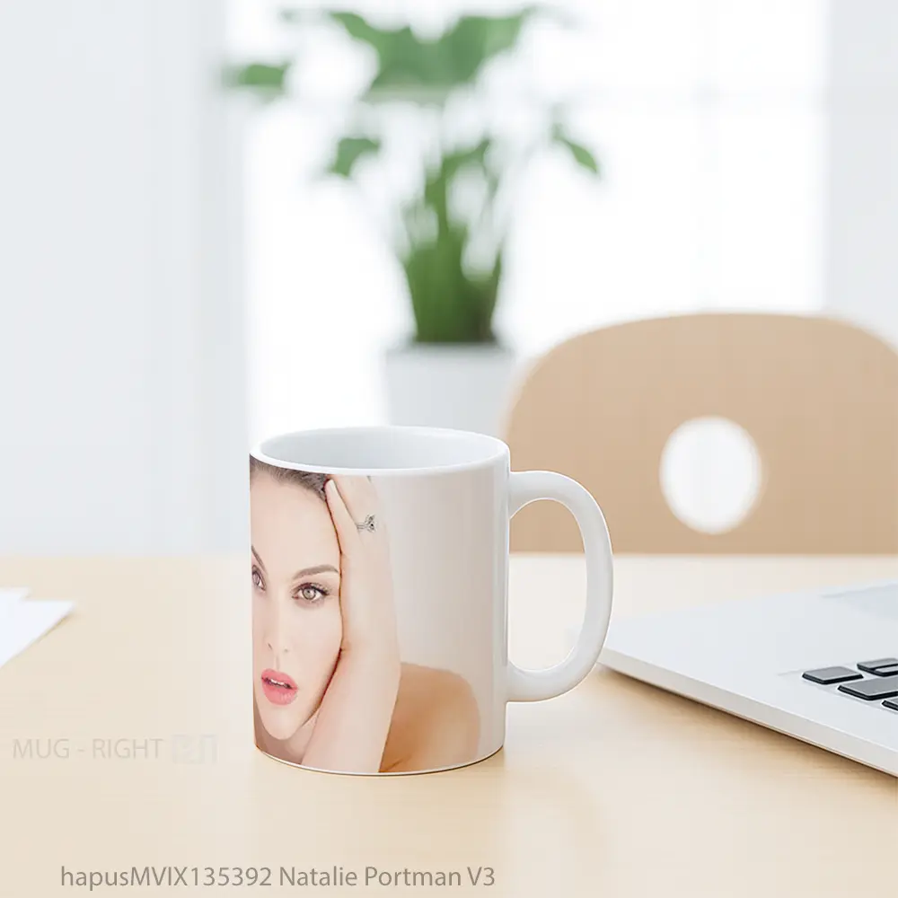Mug Natalie Portman V3 Gelas Selebriti - All-side / Desain