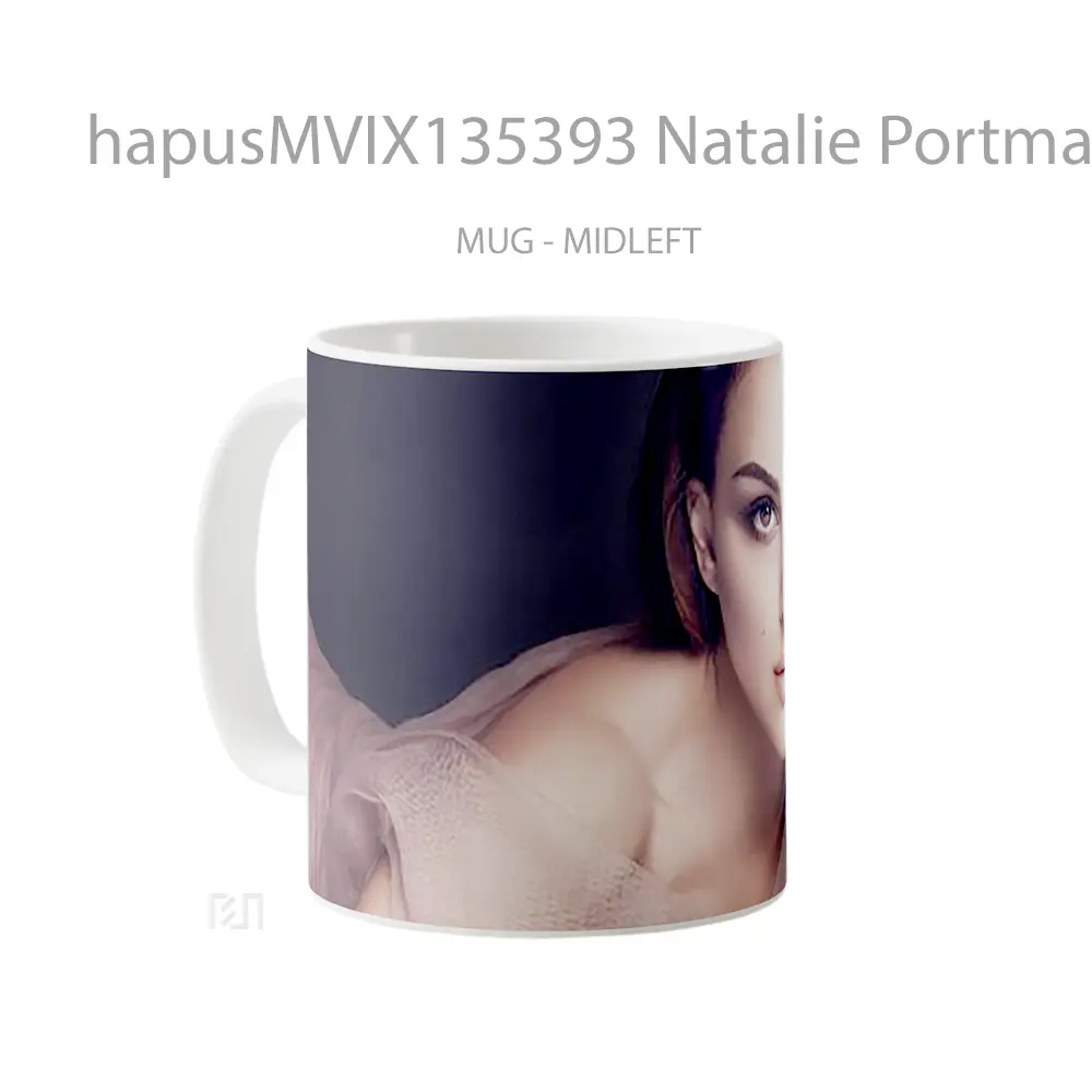 Mug Natalie Portman V4 Gelas Selebriti - All-side / Desain