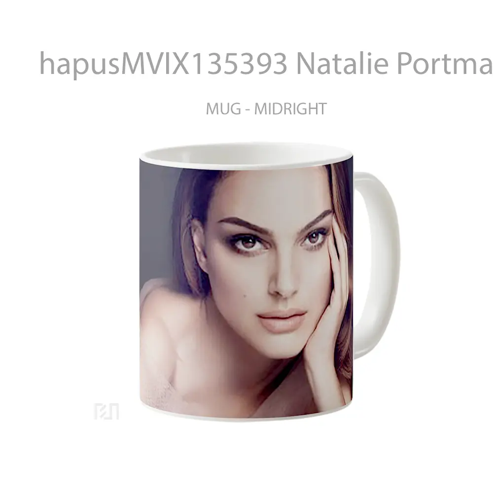 Mug Natalie Portman V4 Gelas Selebriti - All-side / Desain
