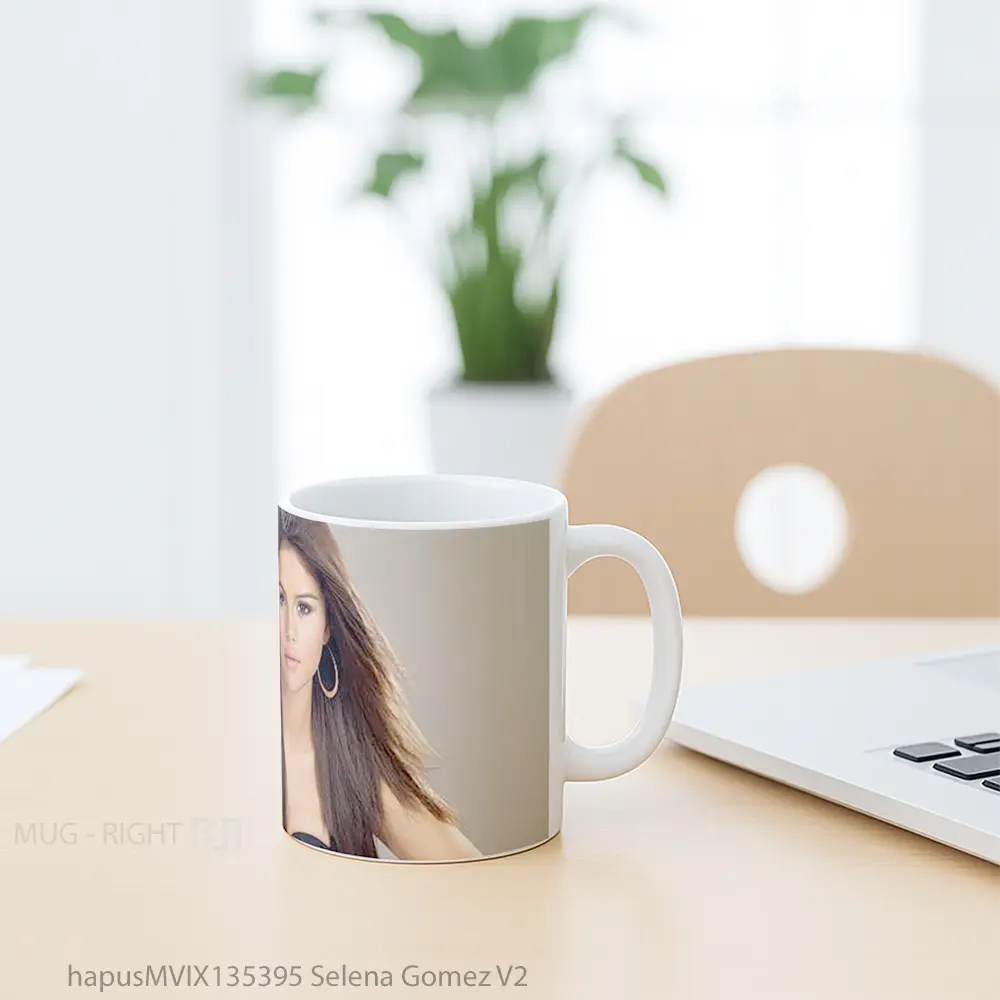 Mug Selena Gomez V2 Gelas Selebriti - All-side / Desain