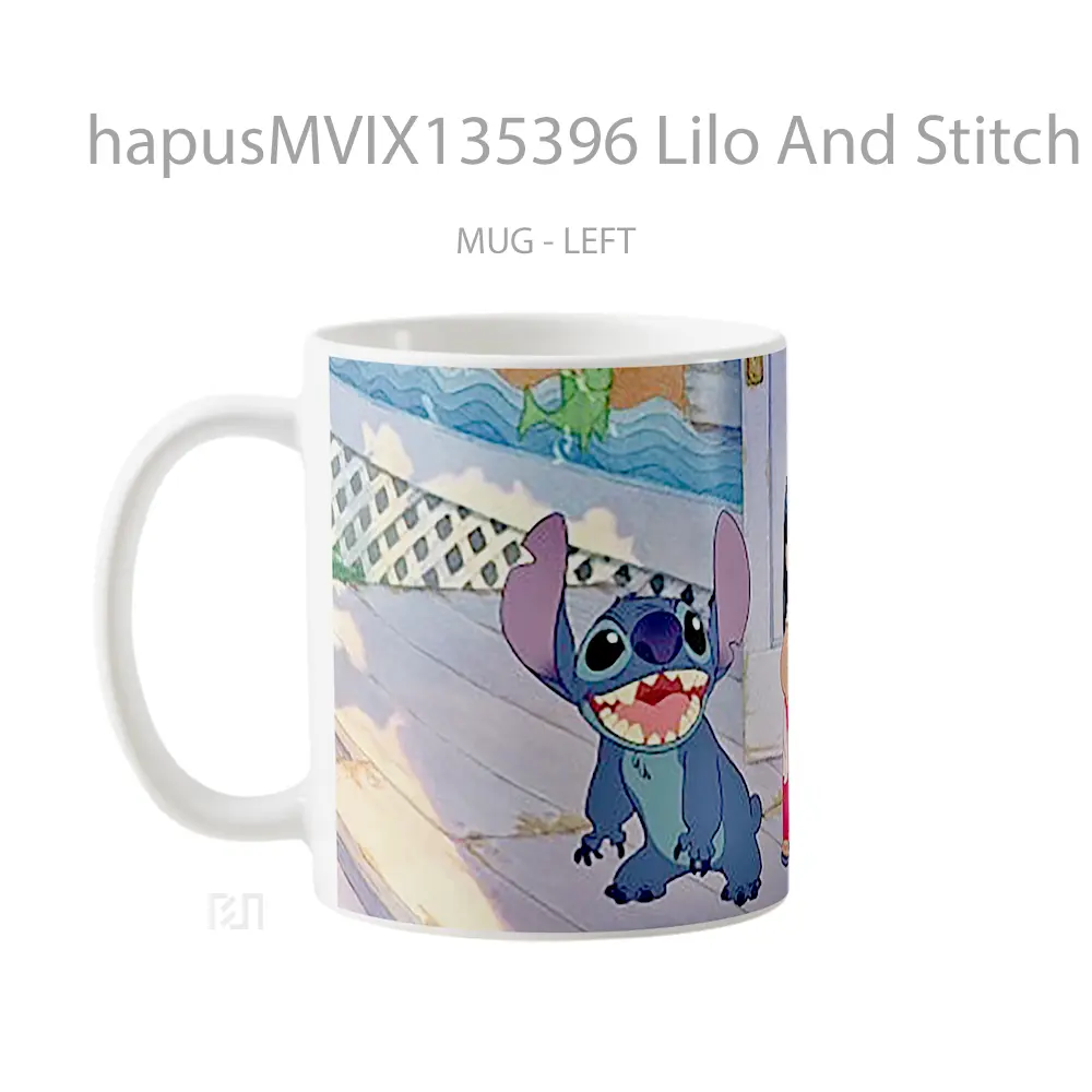 Mug Lilo And Stitch Gelas Keramik Unik - All-side / Desain