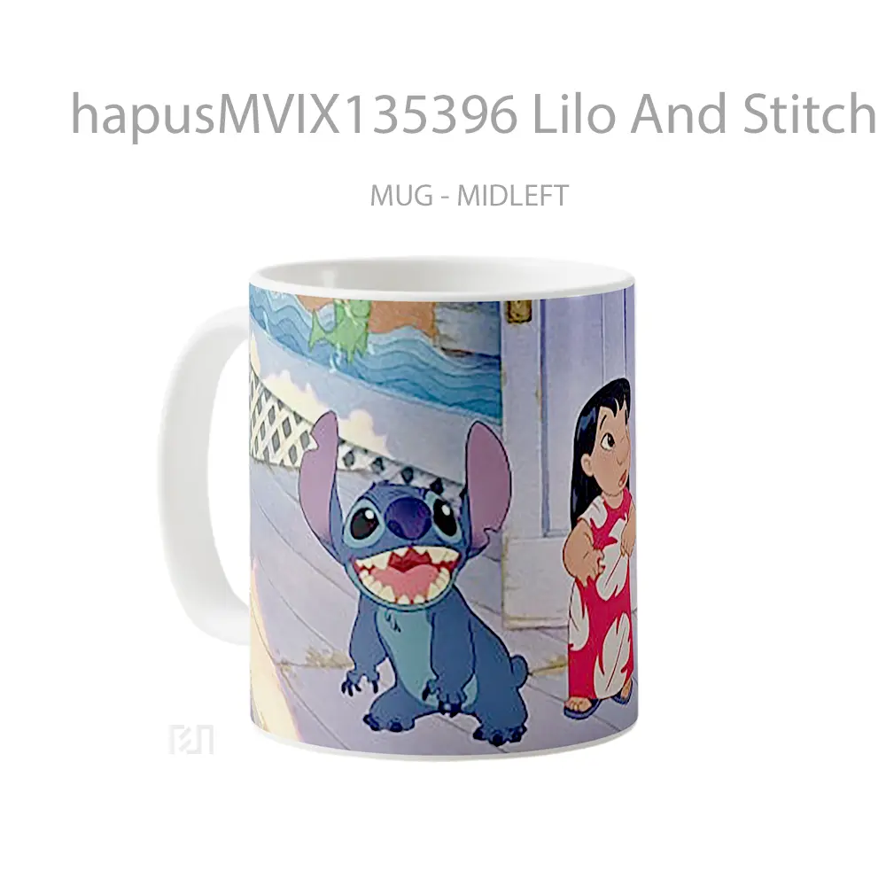 Mug Lilo And Stitch Gelas Keramik Unik - All-side / Desain