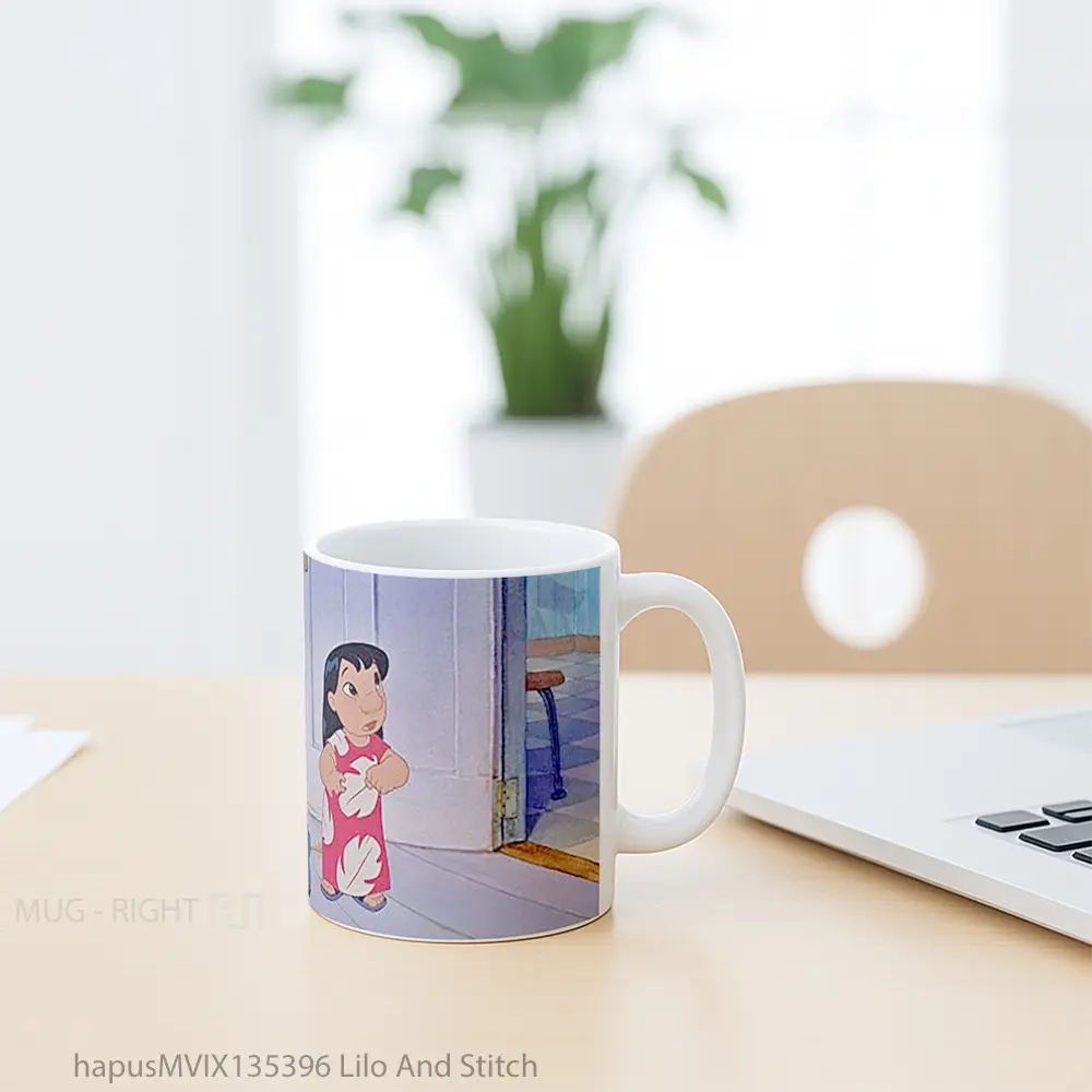 Mug Lilo And Stitch Gelas Keramik Unik - All-side / Desain