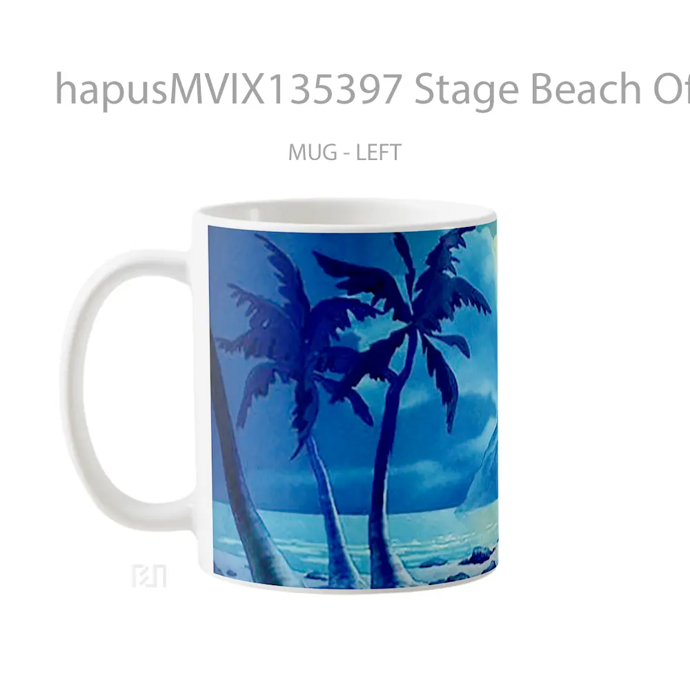 Mug Stage Beach Of Lilo And Stitch Gelas Pemandangan Alam - All-side / Desain