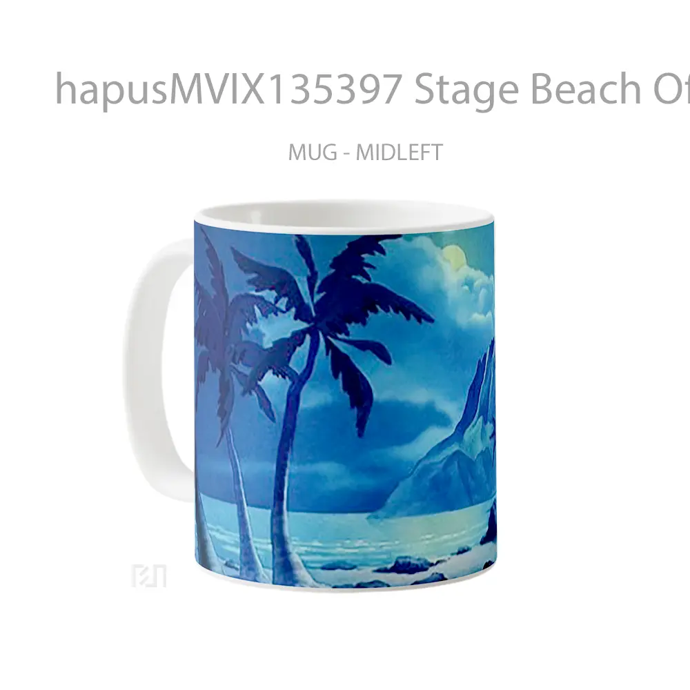 Mug Stage Beach Of Lilo And Stitch Gelas Pemandangan Alam - All-side / Desain
