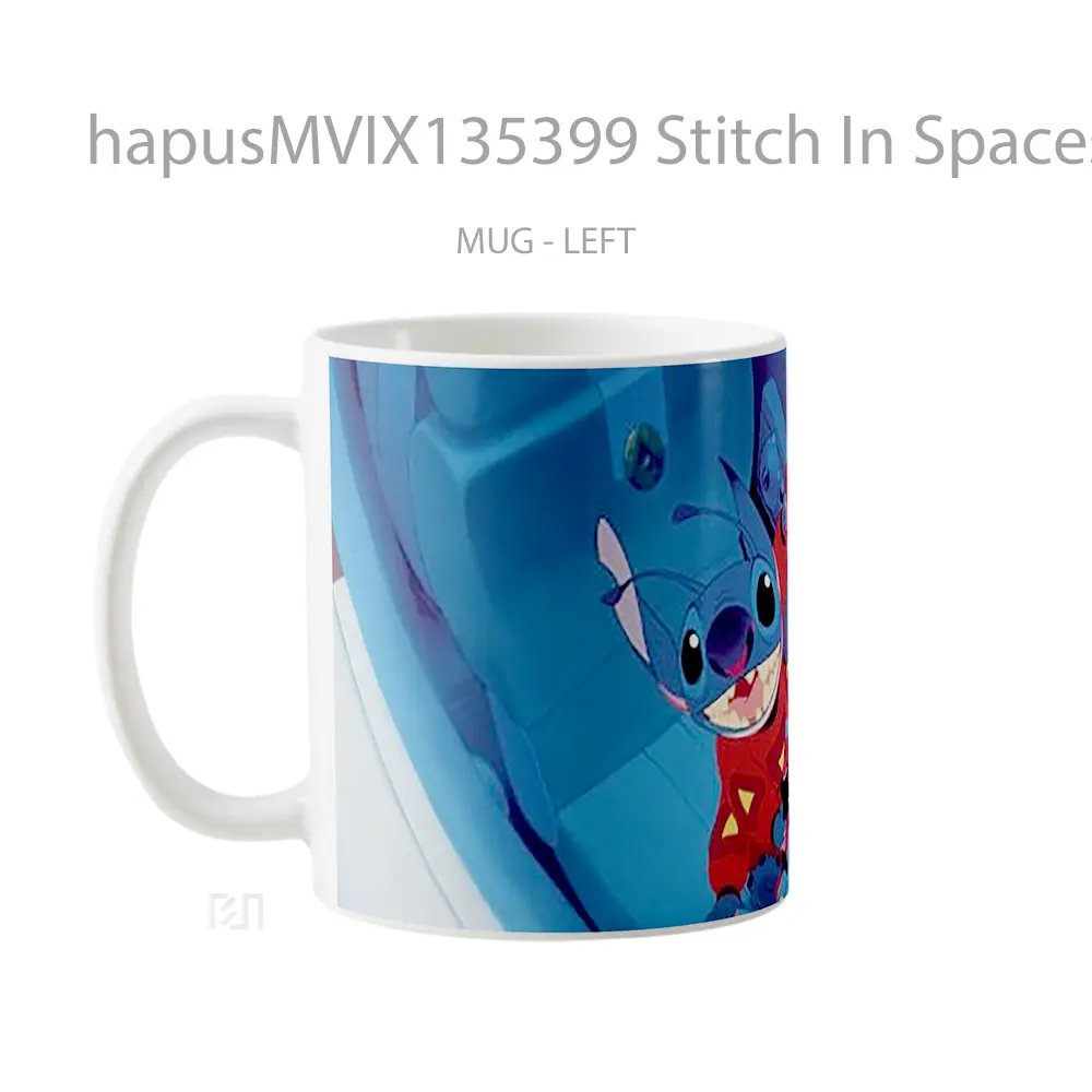 Mug Stitch In Spaceship Gelas Keramik Unik - All-side / Desain