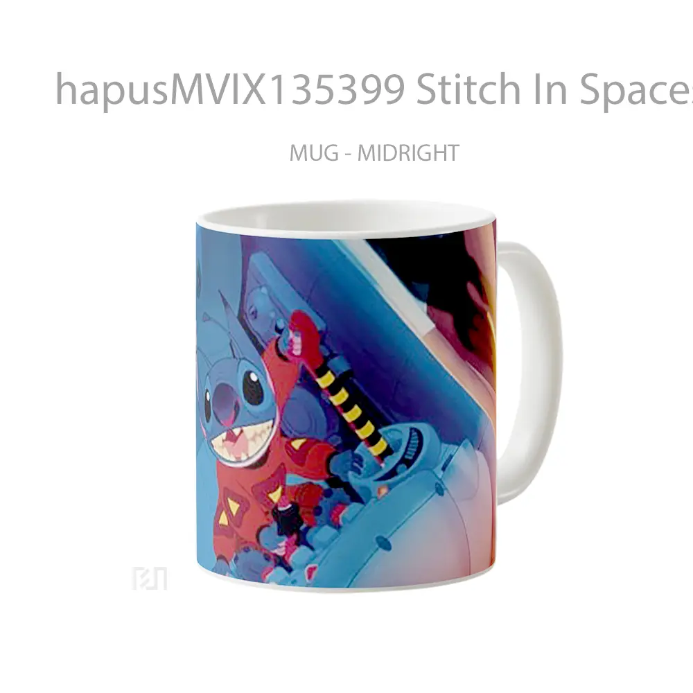 Mug Stitch In Spaceship Gelas Keramik Unik - All-side / Desain