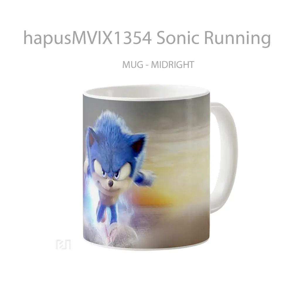 Mug Sonic Running Gelas Keramik Unik - All-side / Desain