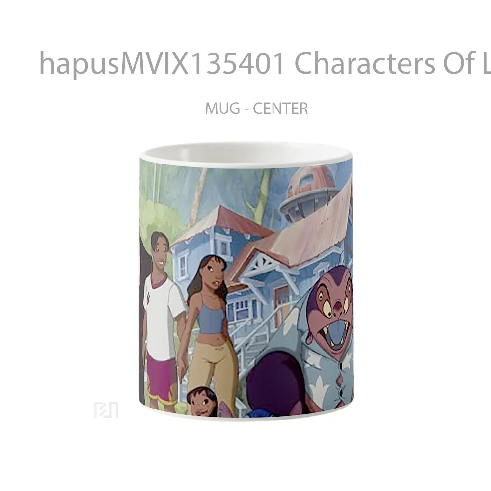 Mug Characters Of Lilo And Stitch Gelas Keramik Unik