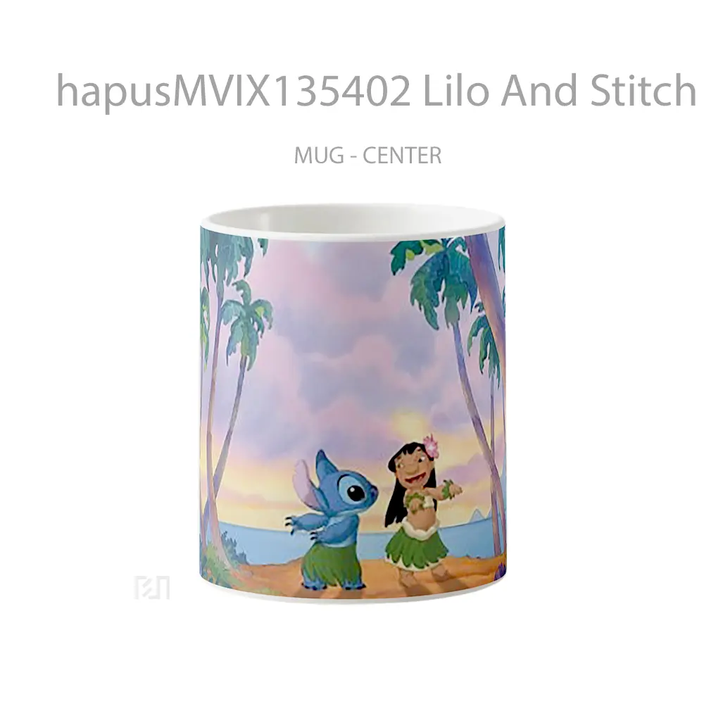 Mug Lilo And Stitch Dancing Gelas Keramik Unik