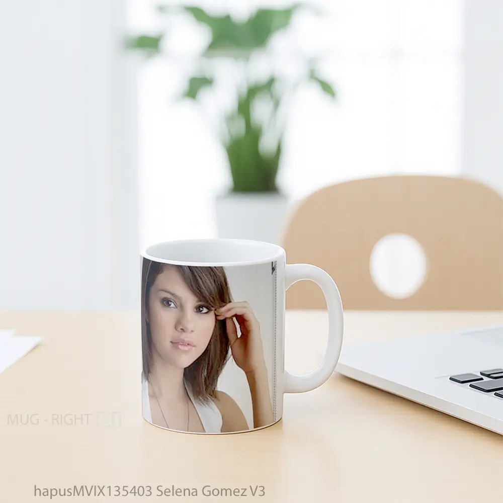 Mug Selena Gomez V3 Gelas Selebriti - All-side / Desain