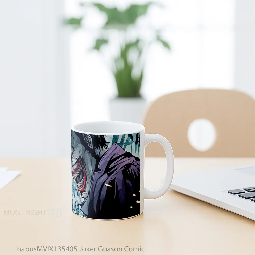 Mug Joker Guason Comic Gelas Superhero - All-side / Desain