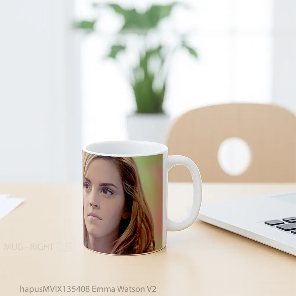 Mug Emma Watson V2 Gelas Selebriti - All-side / Desain