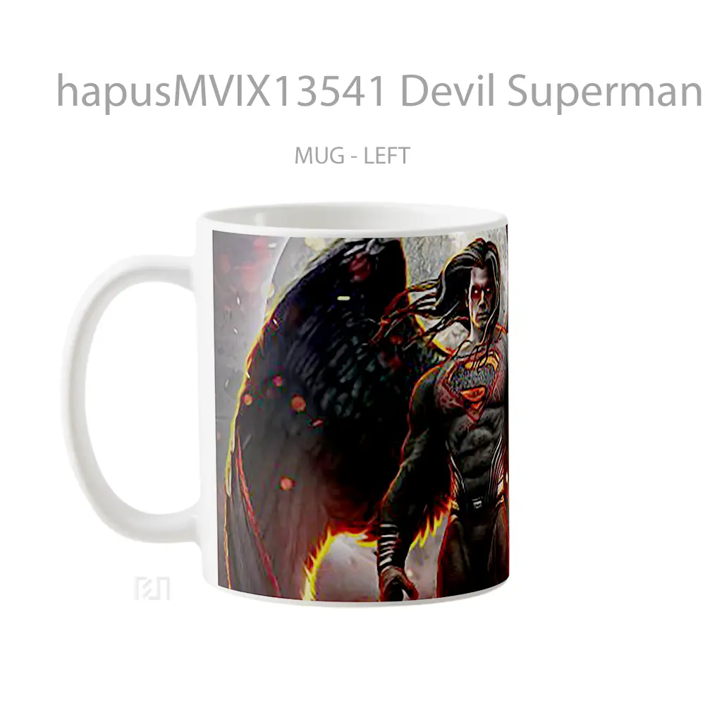 Mug Devil Superman Gelas Superhero - All-side / Desain