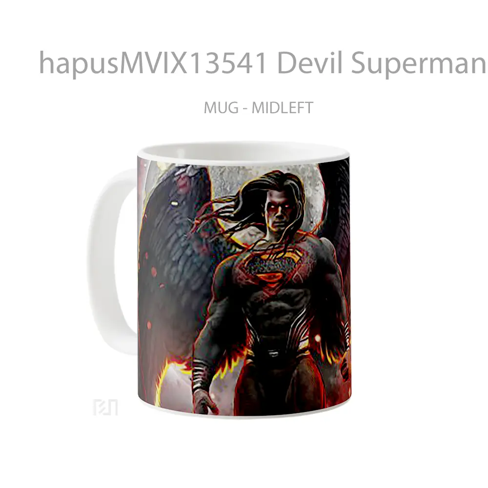 Mug Devil Superman Gelas Superhero - All-side / Desain