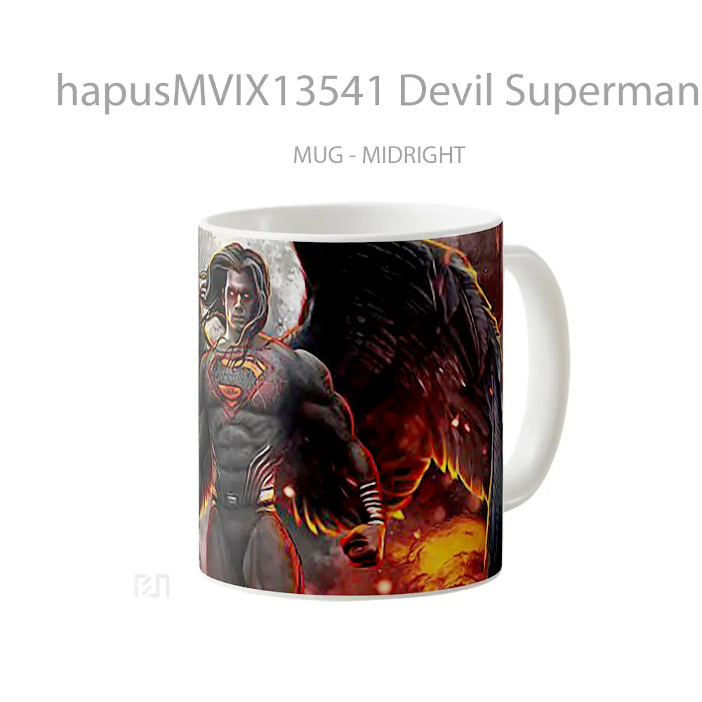 Mug Devil Superman Gelas Superhero - All-side / Desain