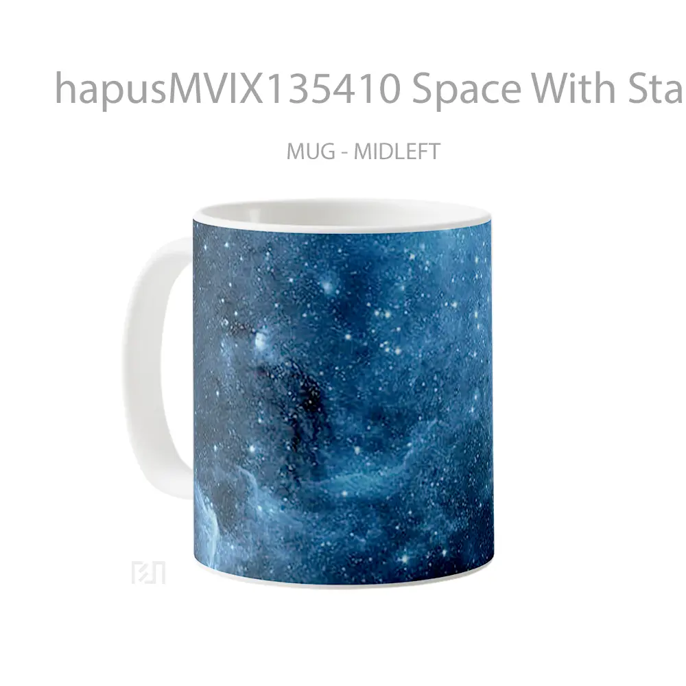 Mug Space With Stars Gelas Astronomi - All-side / Desain