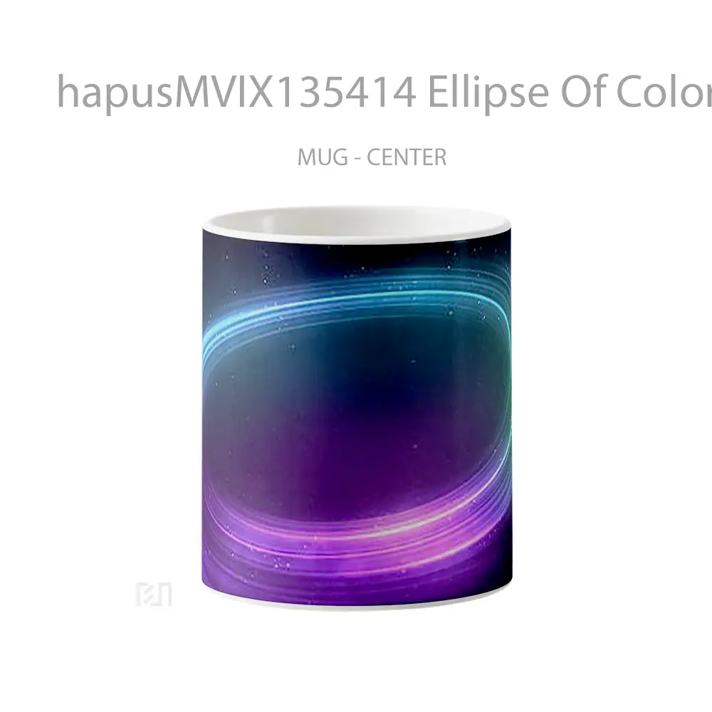 Mug Ellipse Of Colored Lights Gelas Keramik Unik