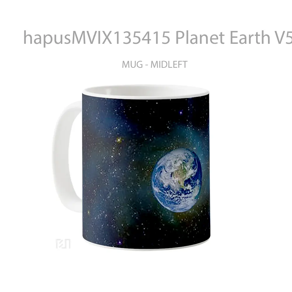 Mug Planet Earth V5 Gelas Astronomi - All-side / Desain