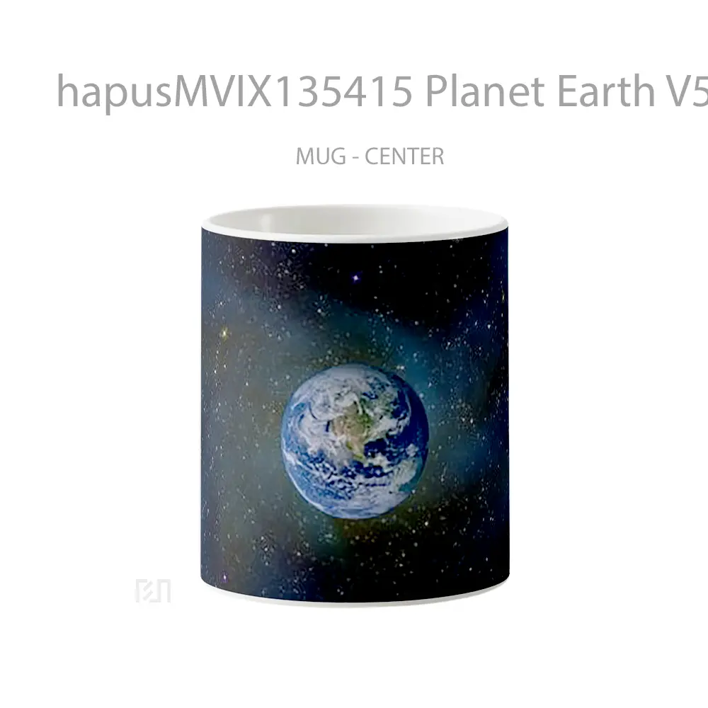 Mug Keramik Premium SNI - Mug Planet Earth V5 Gelas Astronomi