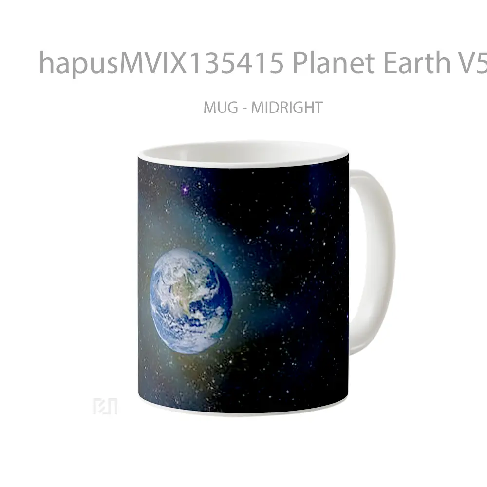 Mug Planet Earth V5 Gelas Astronomi - All-side / Desain