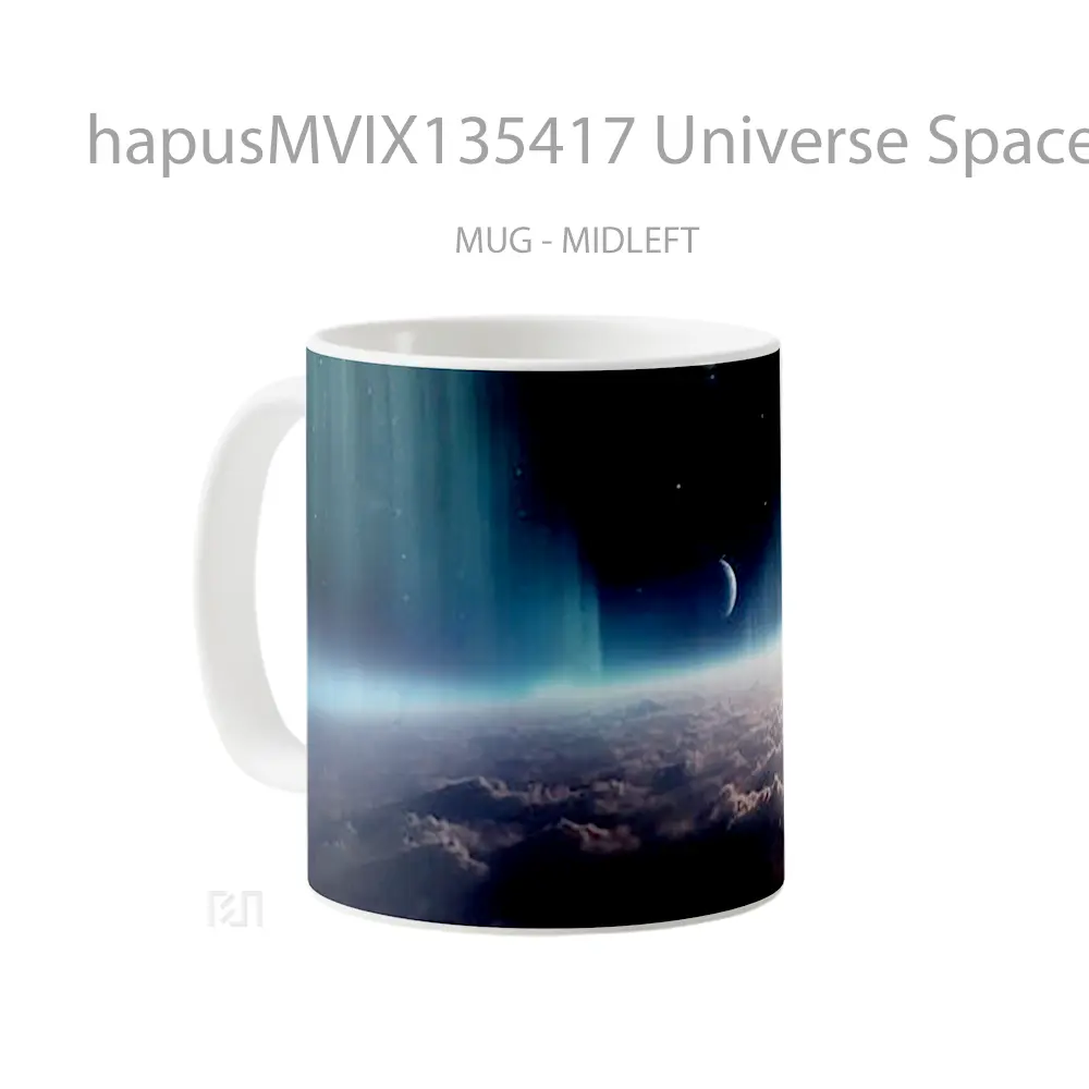 Mug Universe Space With Clouds Gelas Pemandangan Alam - All-side / Desain