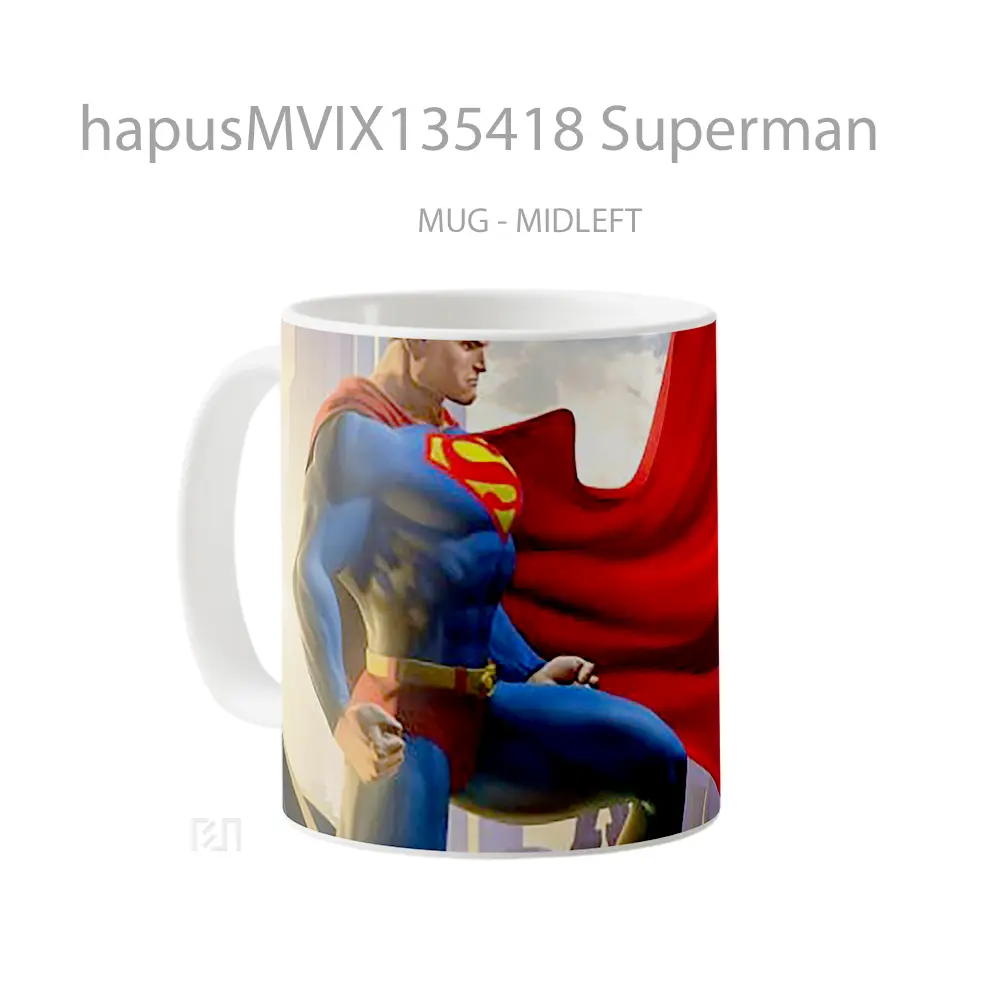 Mug Superman Gelas Superhero - All-side / Desain