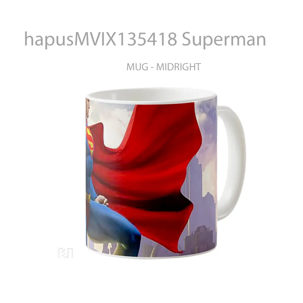 Mug Superman Gelas Superhero - All-side / Desain