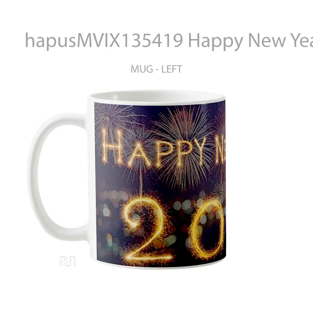 Mug Happy New Year 2017 Gelas Keramik Unik - All-side / Desain