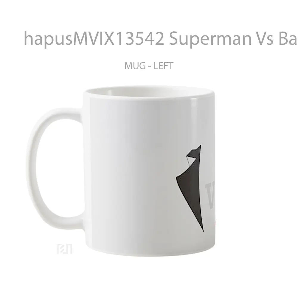 Mug Superman Vs Batman Minimalist Gelas Superhero - All-side / Desain