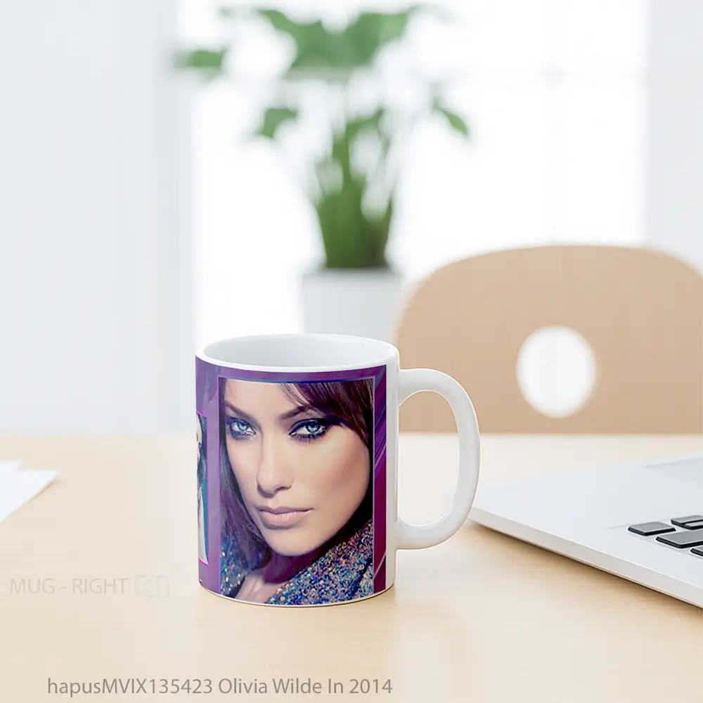 Mug Olivia Wilde In 2014 Gelas Selebriti - All-side / Desain