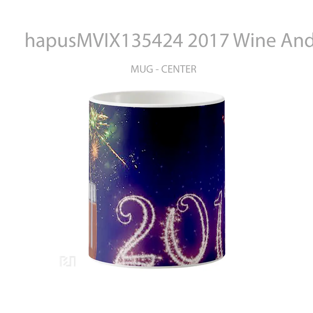 Mug 2017 Wine And Fireworks Gelas Keramik Unik