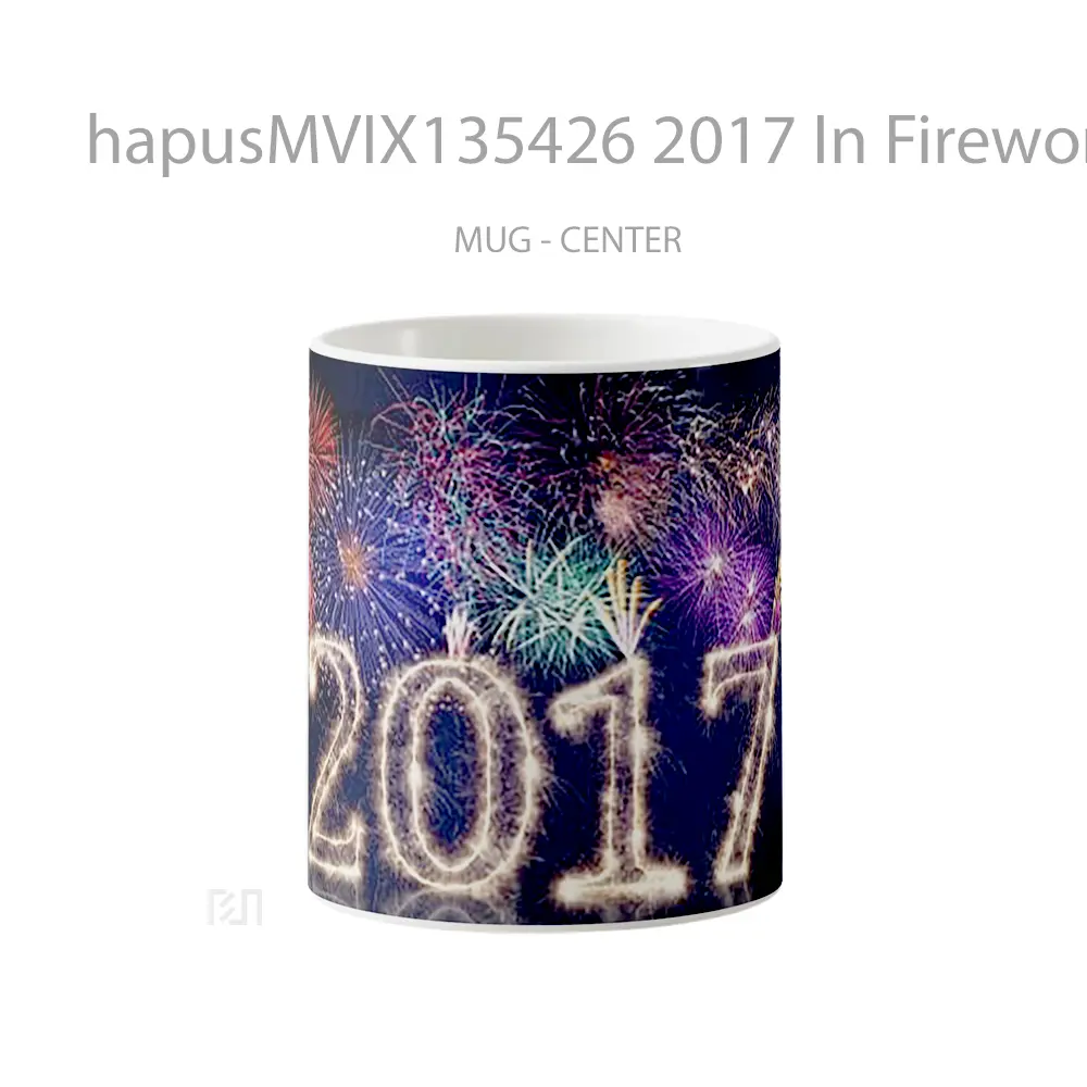 Mug 2017 In Fireworks Gelas Keramik Unik