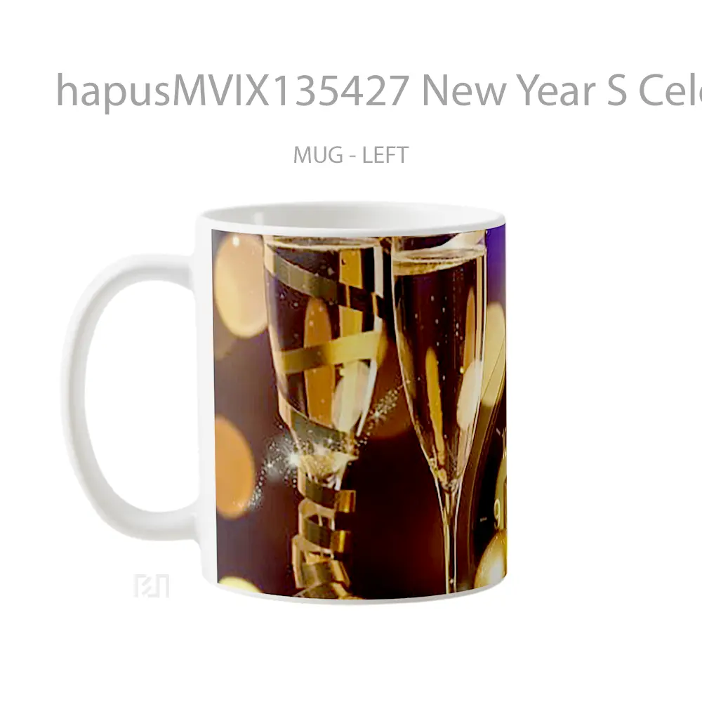 Mug New Year S Celebration Gelas Keramik Unik - All-side / Desain