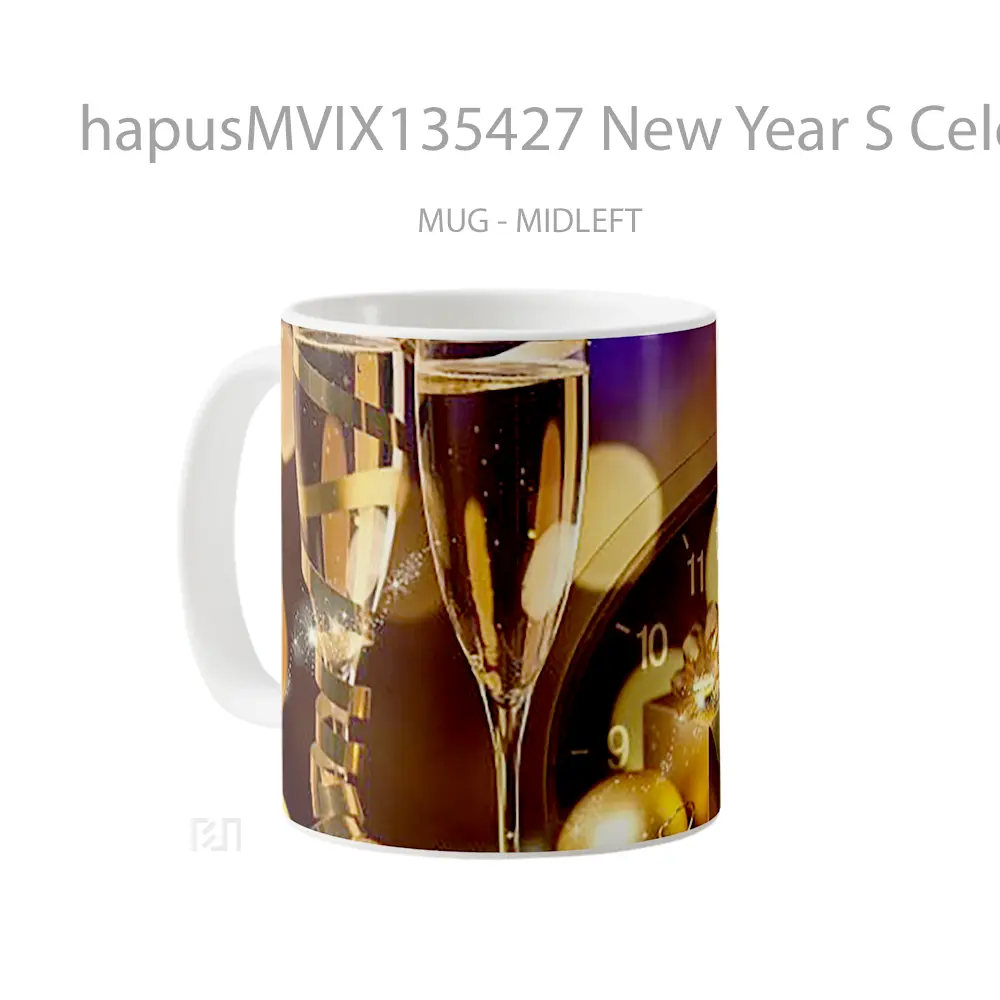 Mug New Year S Celebration Gelas Keramik Unik - All-side / Desain