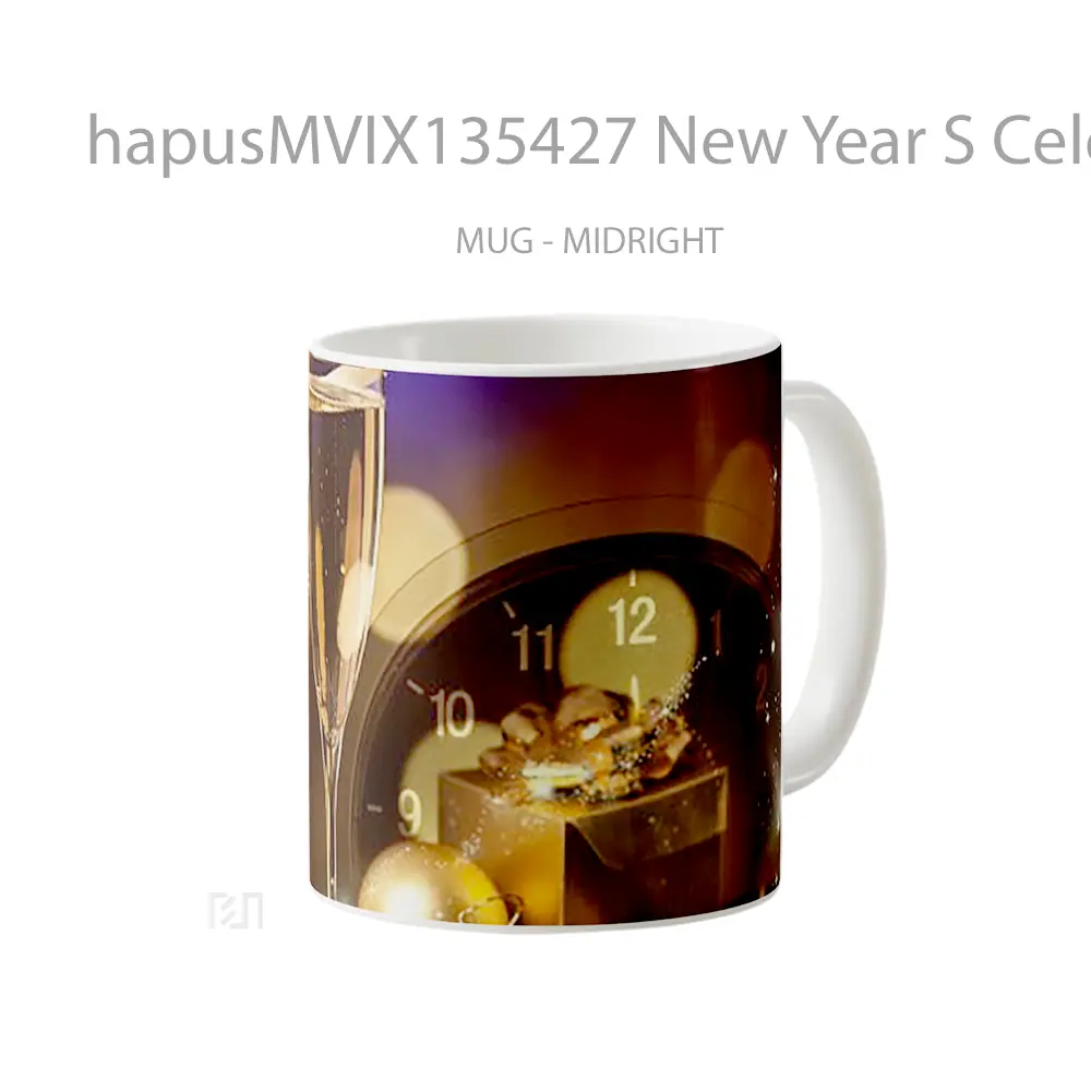 Mug New Year S Celebration Gelas Keramik Unik - All-side / Desain
