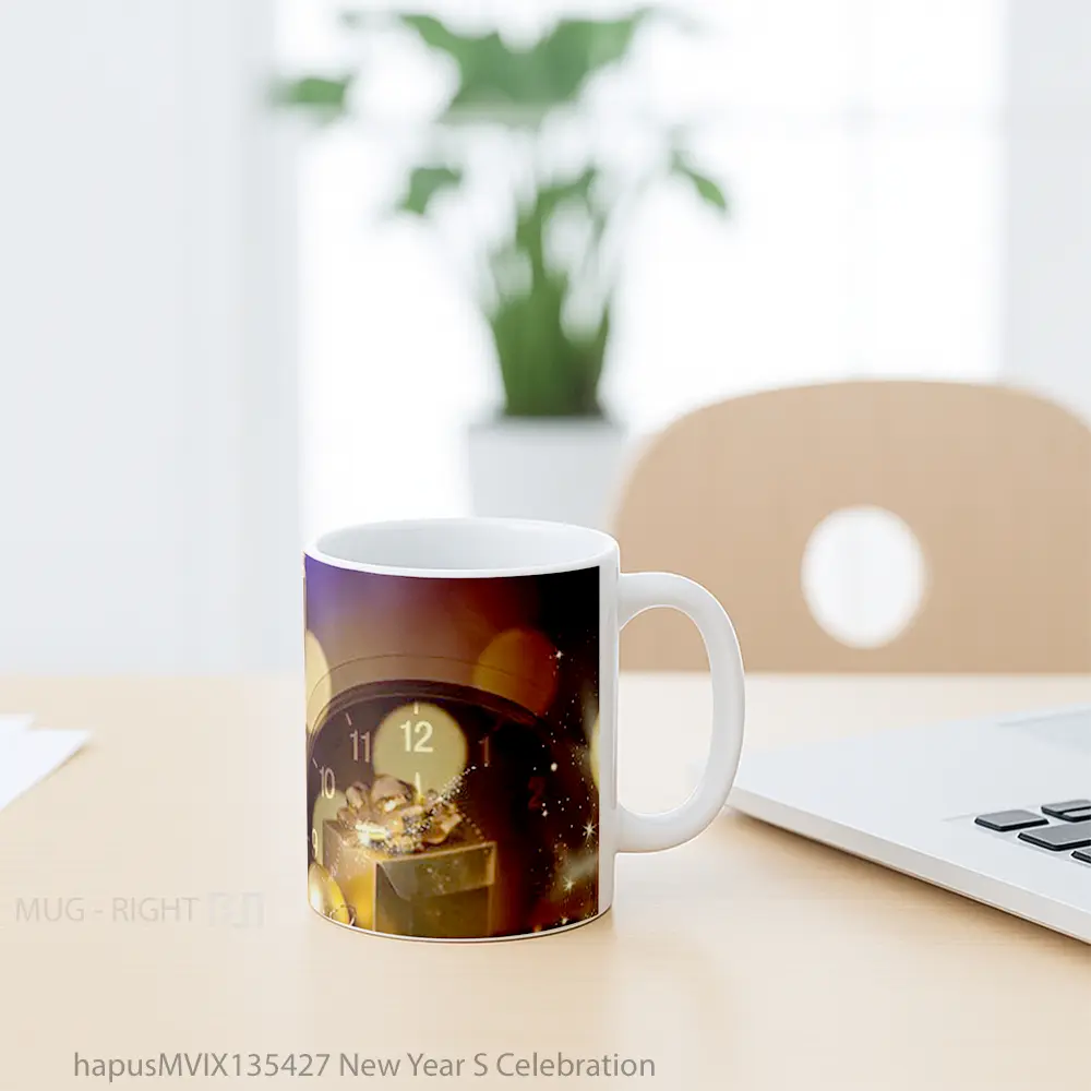 Mug New Year S Celebration Gelas Keramik Unik - All-side / Desain