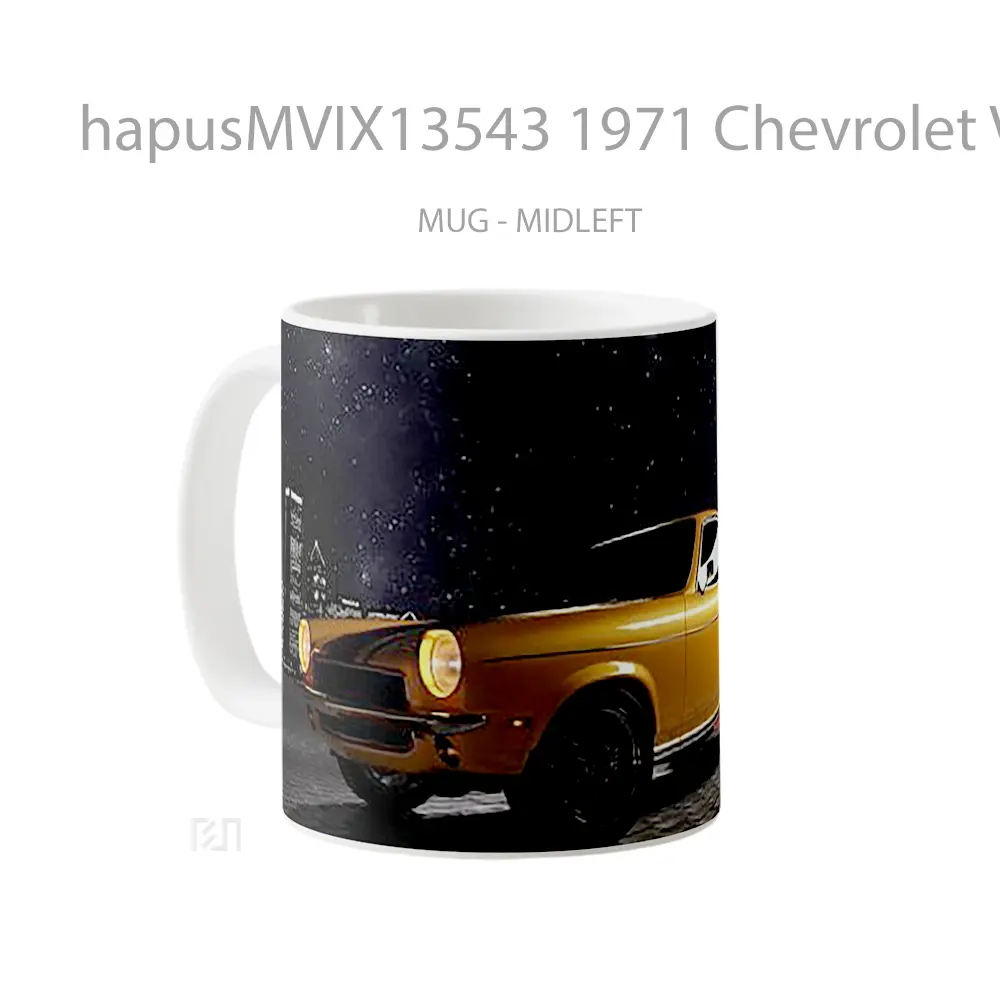 Mug 1971 Chevrolet Vega Hatchback Cangkir Mobil - All-side / Desain