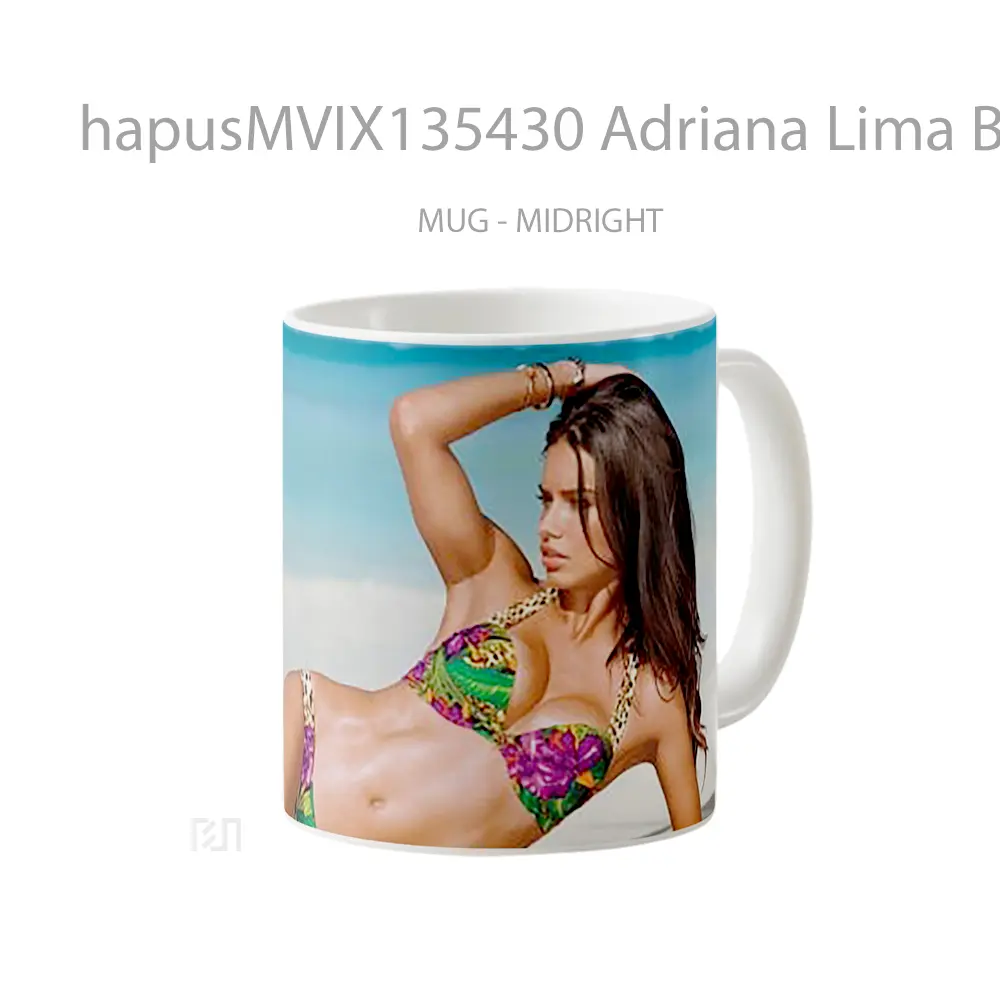 Mug Adriana Lima Bikini Gelas Keramik Unik - All-side / Desain