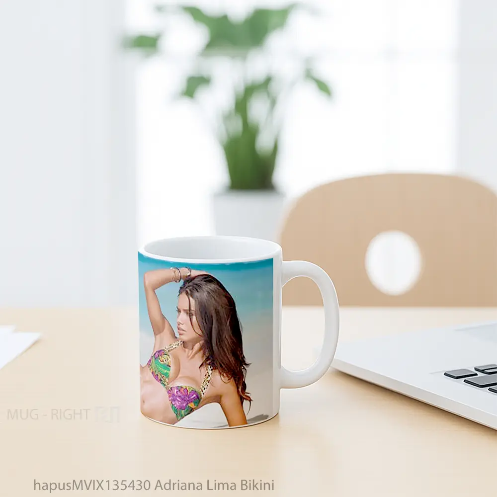 Mug Adriana Lima Bikini Gelas Keramik Unik - All-side / Desain