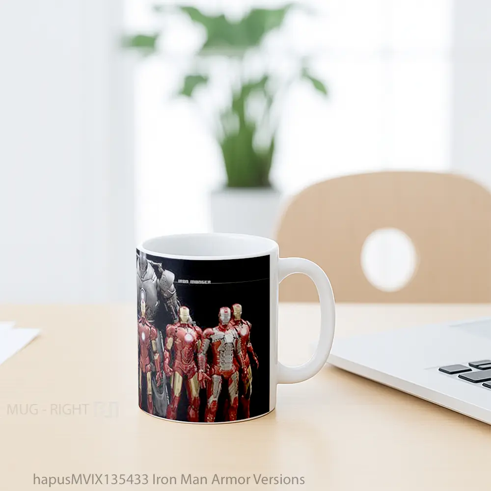 Mug Iron Man Armor Versions Gelas Superhero - All-side / Desain