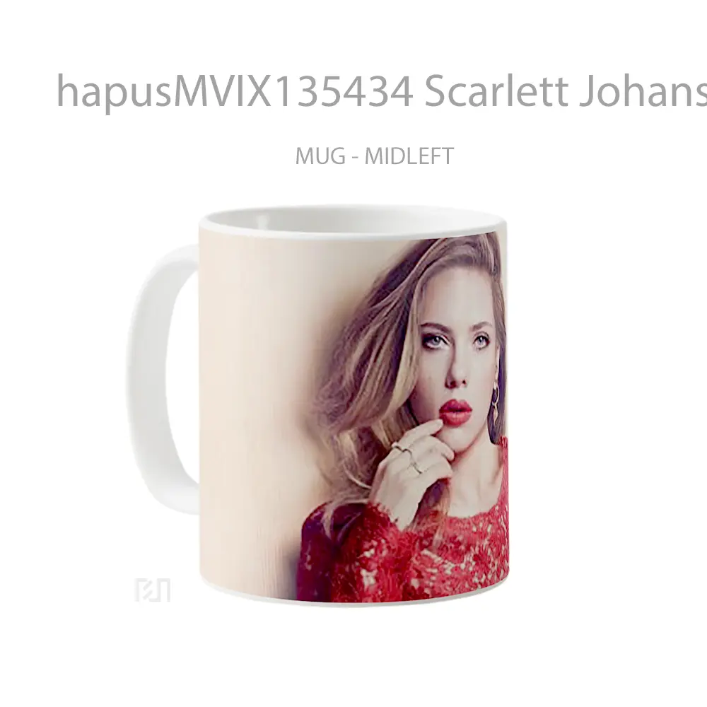 Mug Scarlett Johansson 2 Gelas Selebriti - All-side / Desain