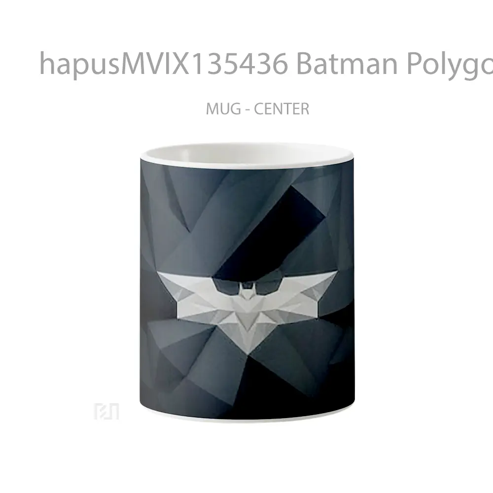 Mug Batman Polygonal Logo Gelas Superhero