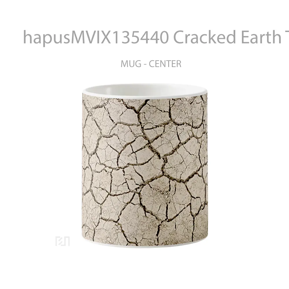 Mug Cracked Earth Texture Gelas Keramik Unik