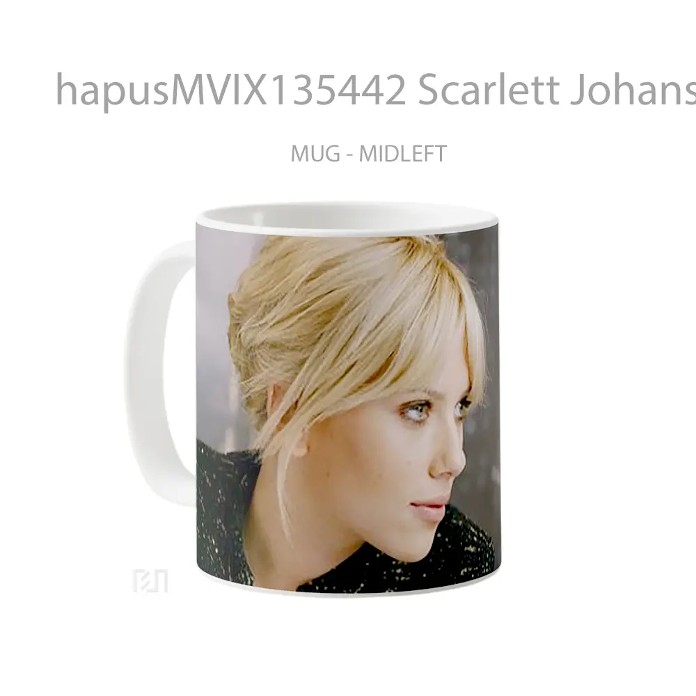 Mug Scarlett Johansson V2 Gelas Selebriti - All-side / Desain