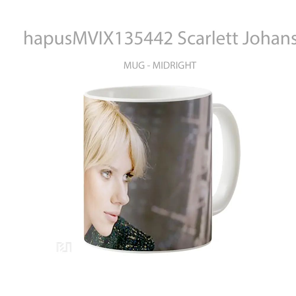 Mug Scarlett Johansson V2 Gelas Selebriti - All-side / Desain