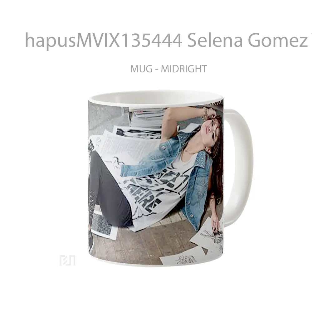 Mug Selena Gomez V4 Gelas Selebriti - All-side / Desain
