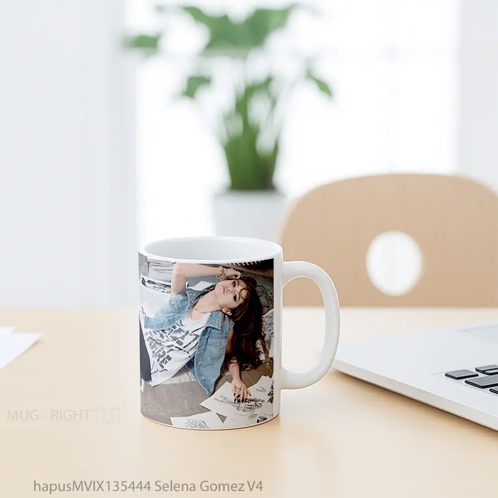 Mug Selena Gomez V4 Gelas Selebriti - All-side / Desain